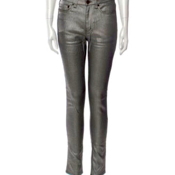 Saint Laurent Paris Skinny Leg Pants - Picture 1 of 17